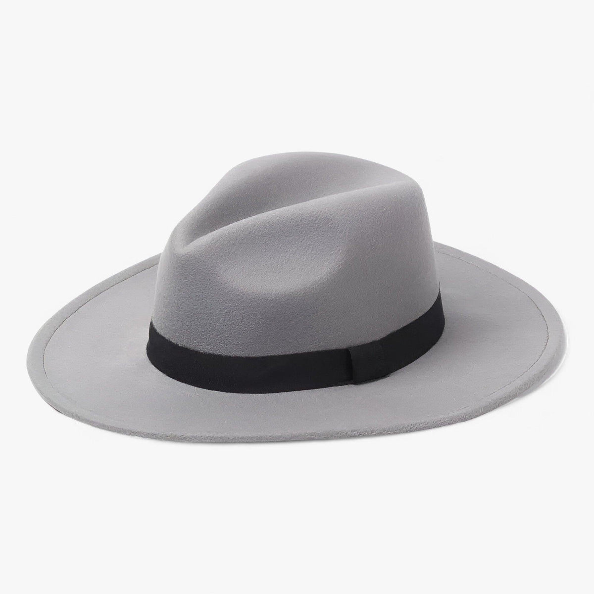 Damen Eleganter Wollfilz-Fedora mit Breiter Krempe