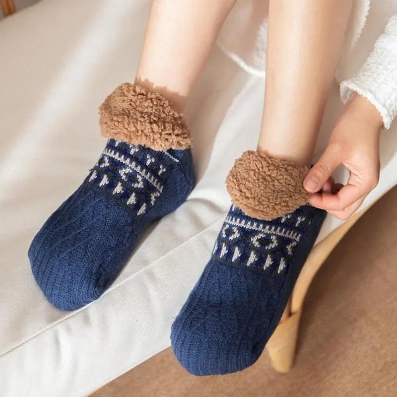 Damen Kuschelige Thermosocken mit Kunstfellfutter