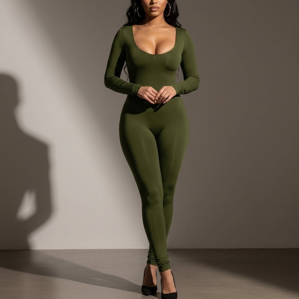 Damen Schicker Catsuit aus Baumwollmix