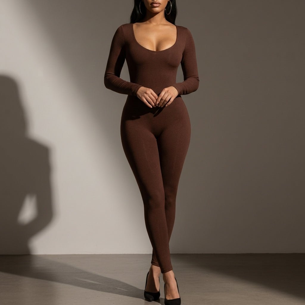 Damen Schicker Catsuit aus Baumwollmix
