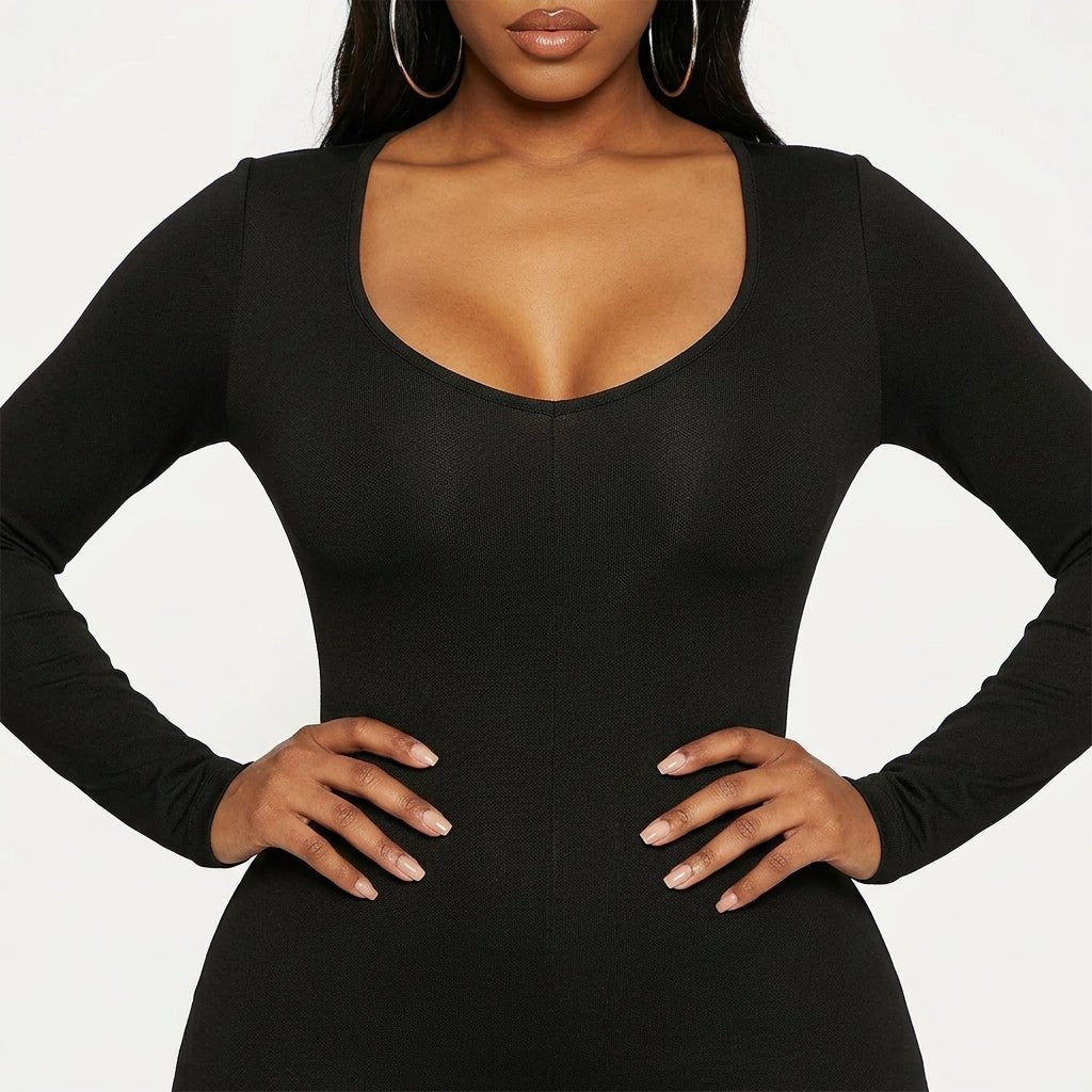 Damen Schicker Catsuit aus Baumwollmix