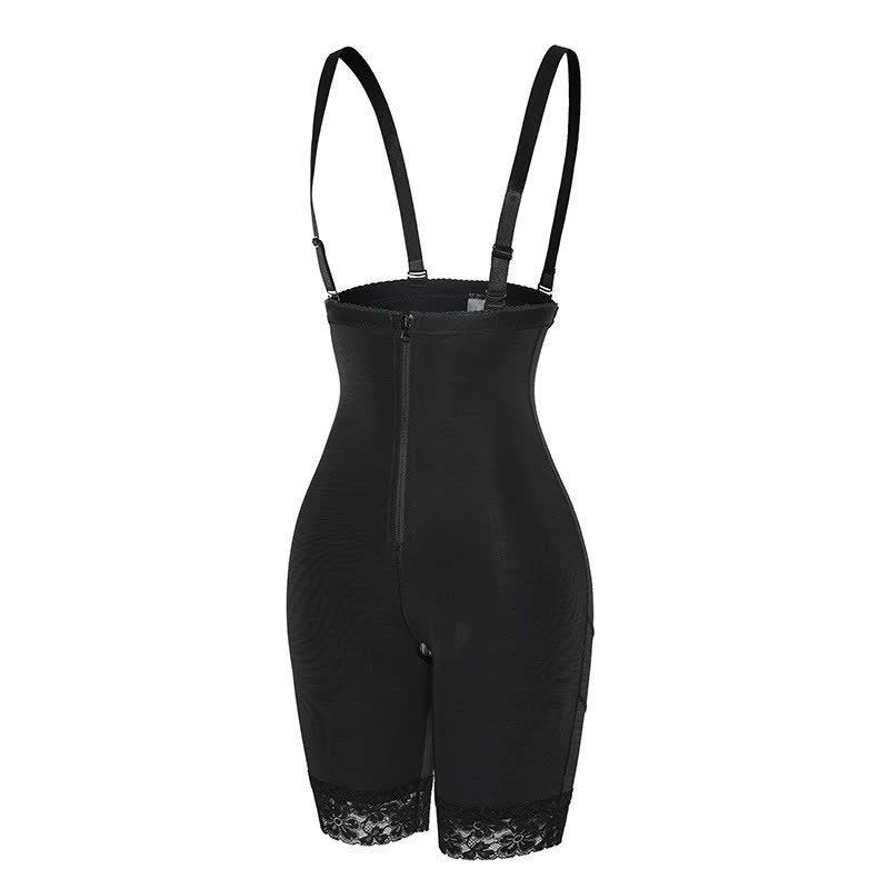 Damen Figurformender Shapewear-Body mit Spitzenbesatz