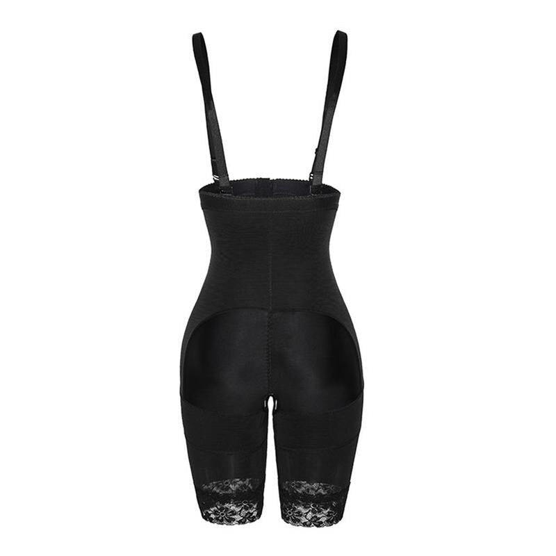 Damen Figurformender Shapewear-Body mit Spitzenbesatz