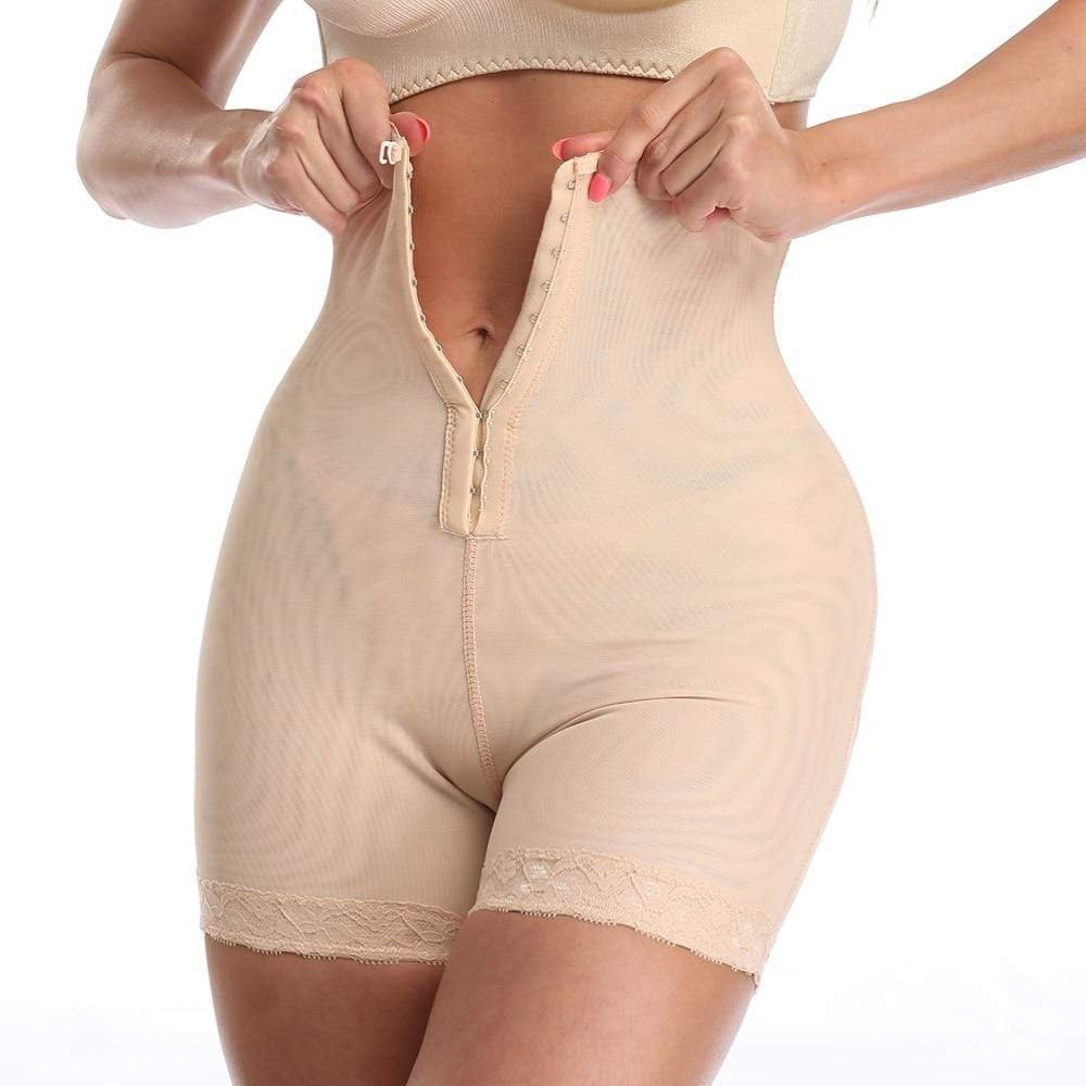 Damen Figurformende Shapewear-Shorts mit Hakenverschluss