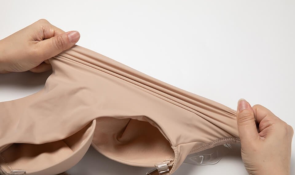 Damen Figurformender Rückenfreier Body mit V-Ausschnitt