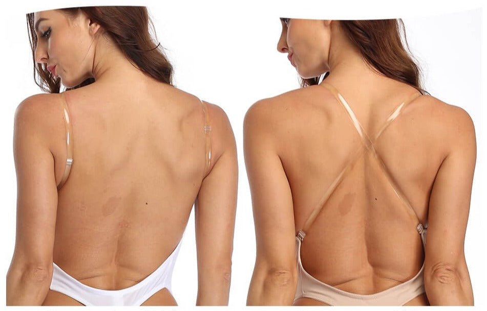Damen Figurformender Rückenfreier Body mit V-Ausschnitt