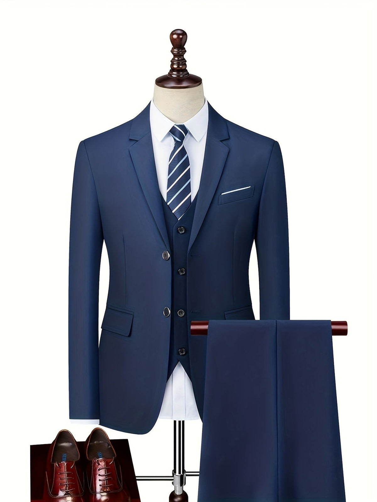 Herren Eleganter Zweiteiliger Slim-Fit Anzug