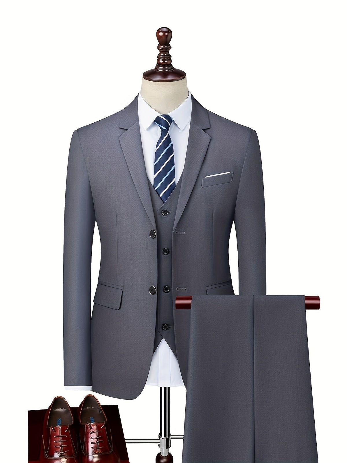 Herren Eleganter Zweiteiliger Slim-Fit Anzug