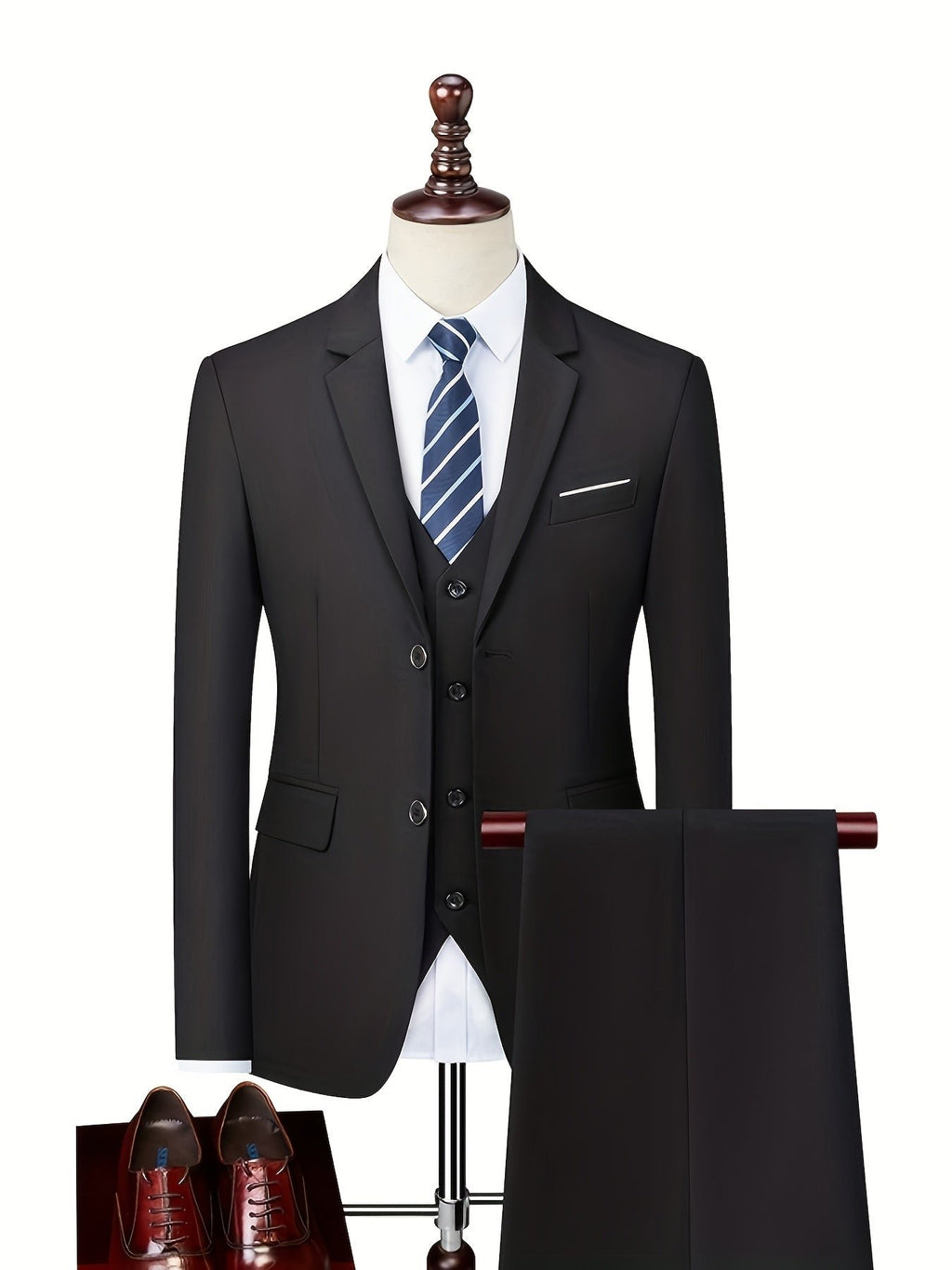 Herren Eleganter Zweiteiliger Slim-Fit Anzug