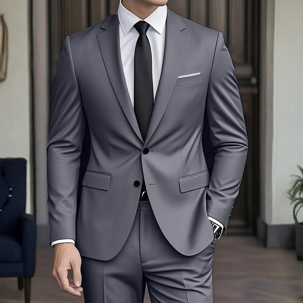 Herren Eleganter Zweiteiliger Slim-Fit Anzug