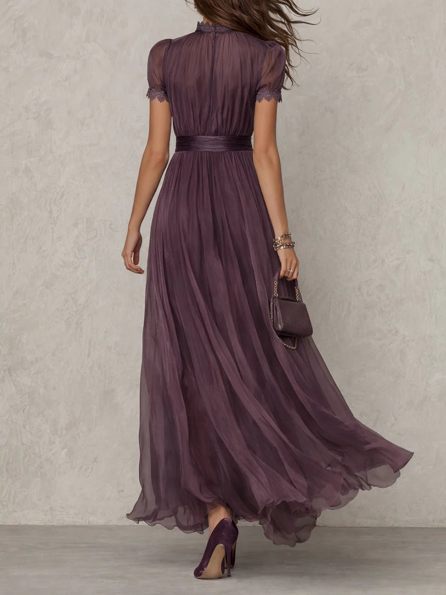Damen Raffiniertes Abendkleid mit Spitzenbesatz