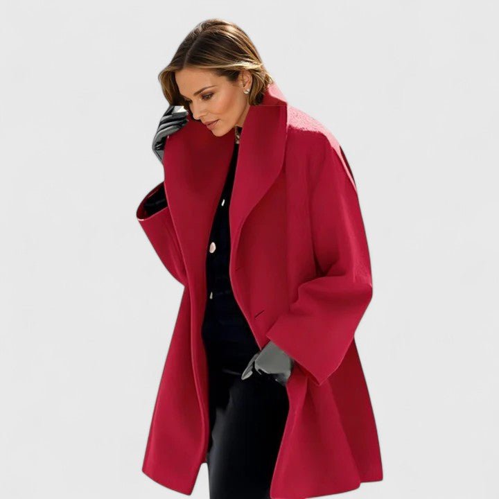 Damen Eleganter Mantel mit Schalkragen