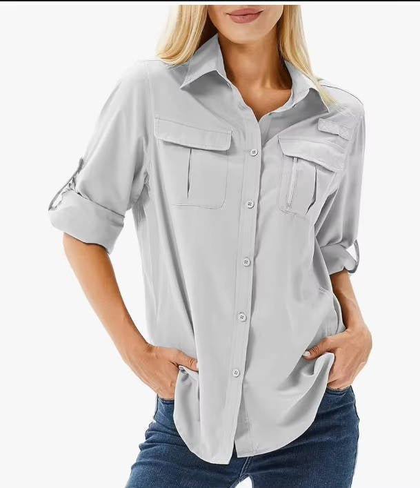 Damen Praktische Wanderbluse mit UV-Schutz