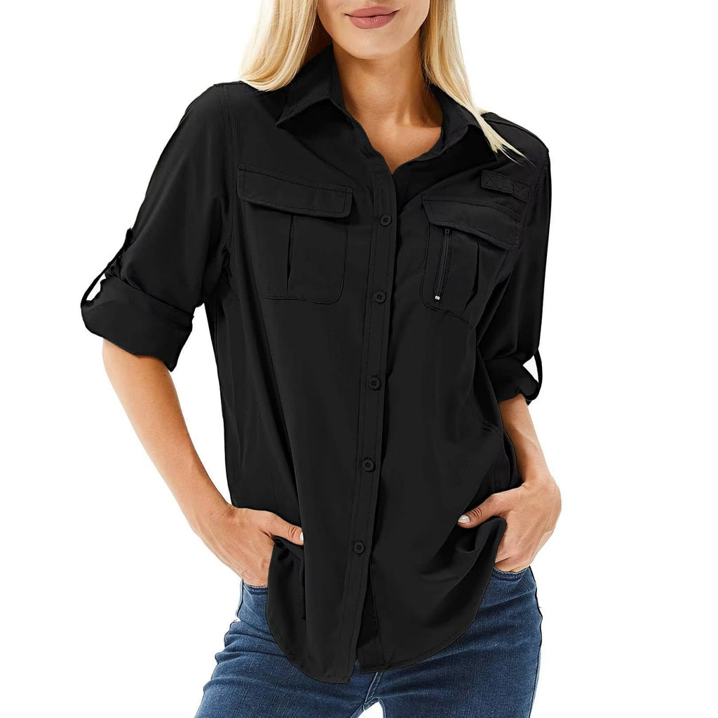 Damen Praktische Wanderbluse mit UV-Schutz