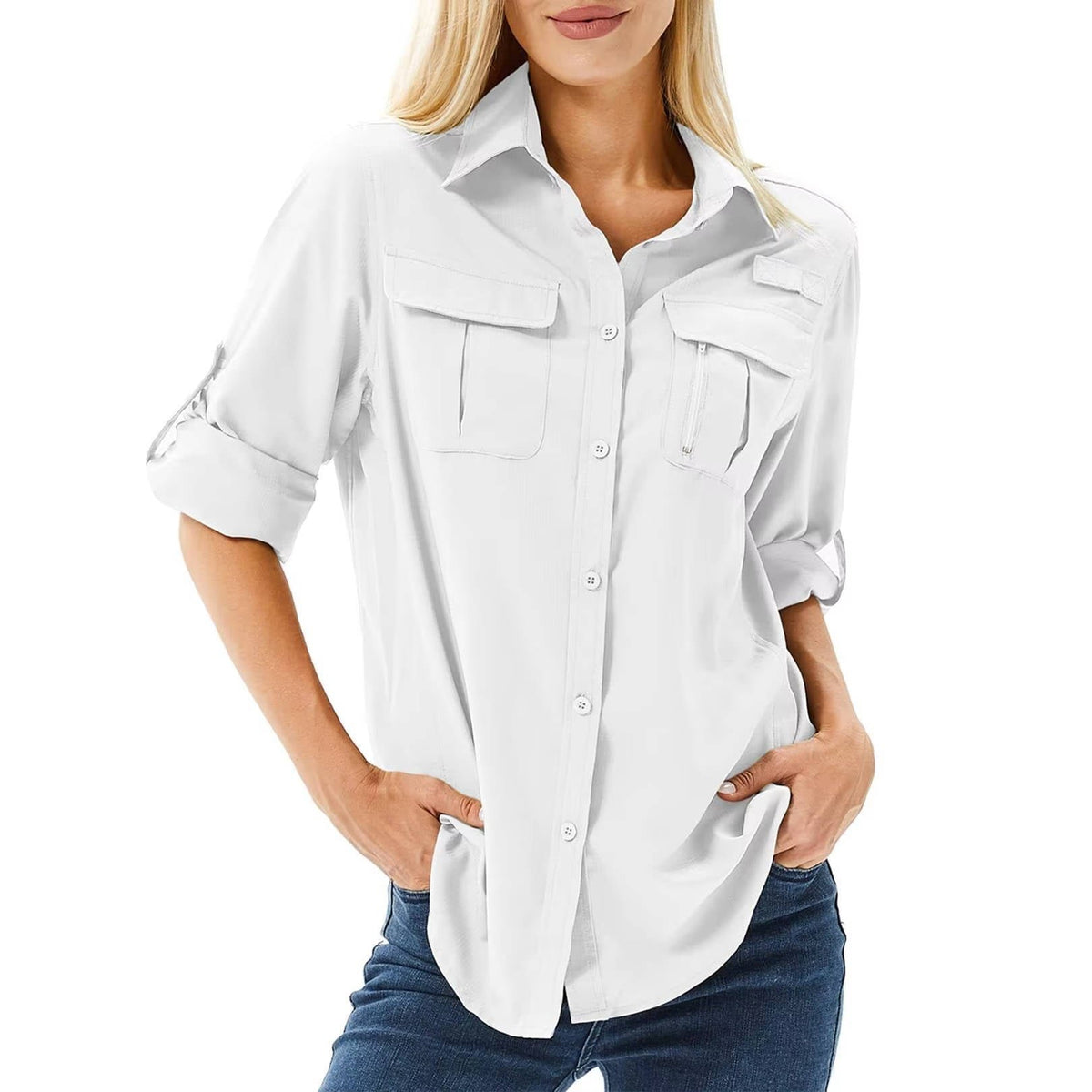 Damen Praktische Wanderbluse mit UV-Schutz