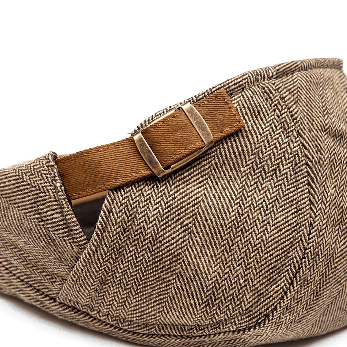 Herren Fischgrat-Schiebermütze mit Verstellband