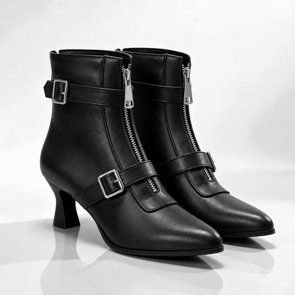 Damen Raffinierte Stiefeletten mit Schnallenriemen