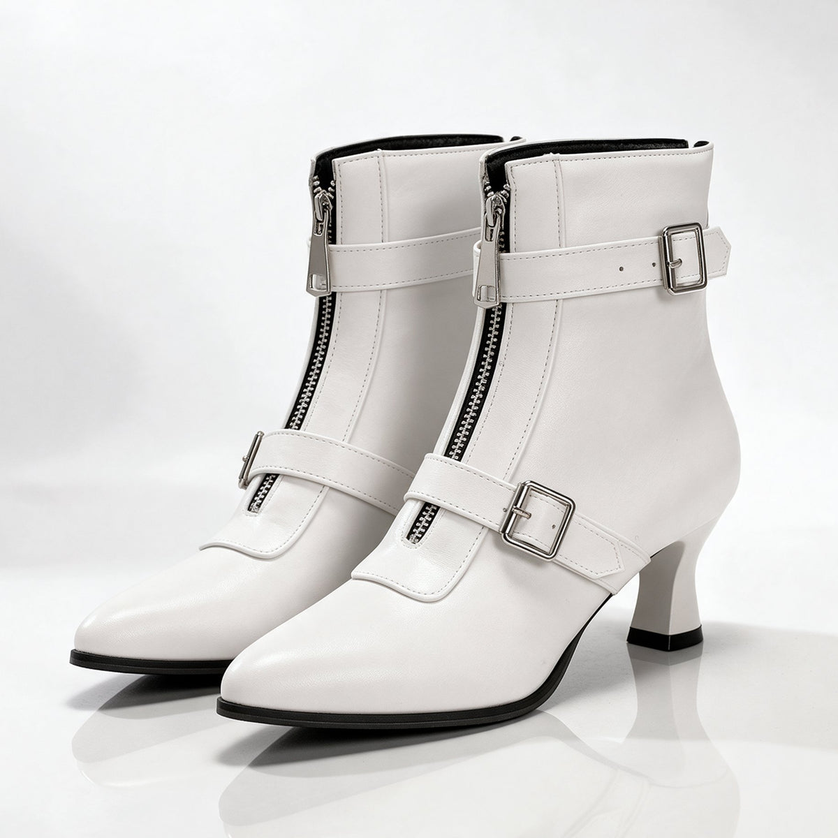 Damen Raffinierte Stiefeletten mit Schnallenriemen