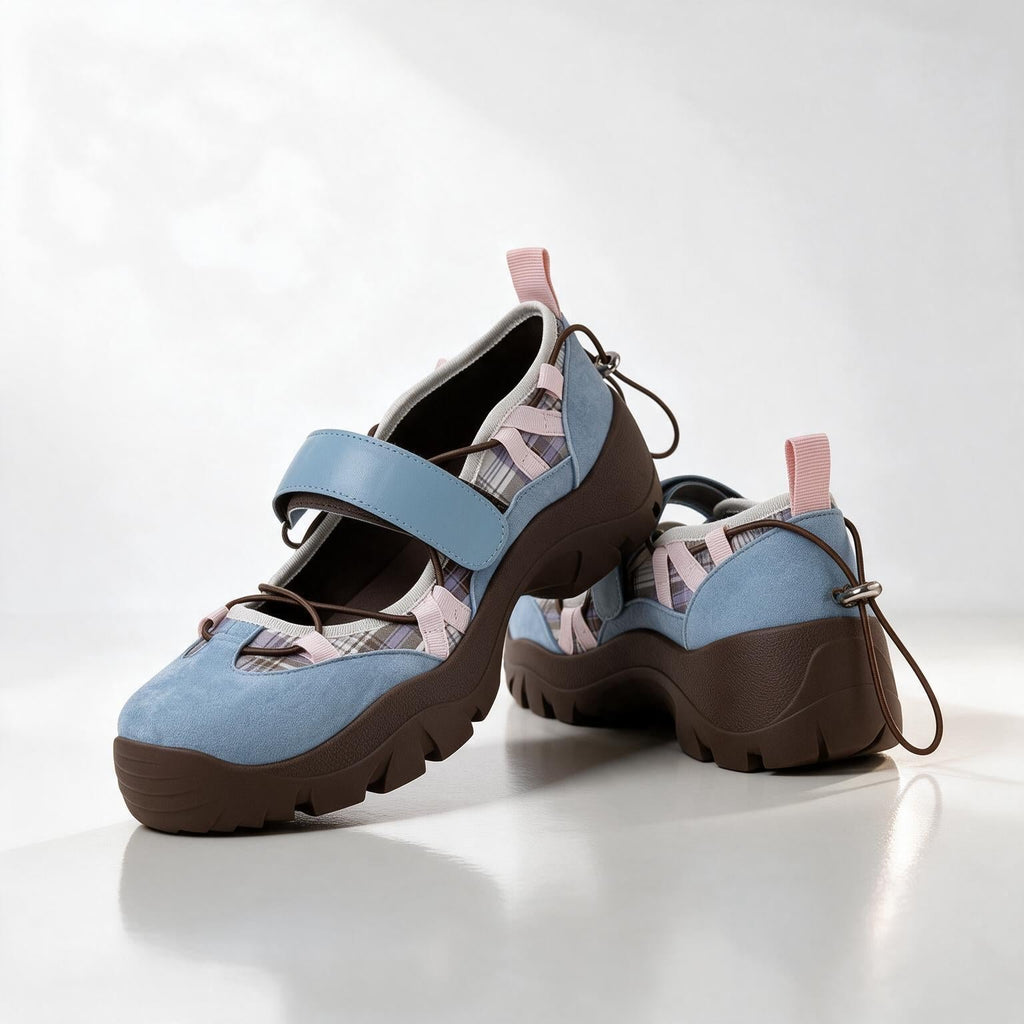 Damen Mary-Jane-Sneaker mit Plateausohle