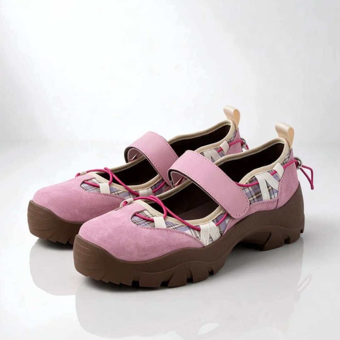 Damen Mary-Jane-Sneaker mit Plateausohle