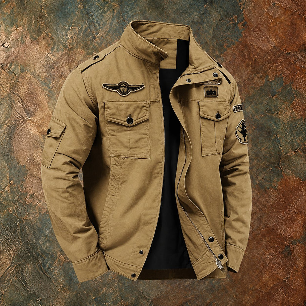 Herren Lässige Hemdjacke mit Cargotaschen