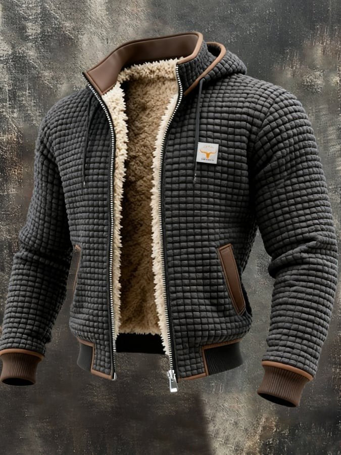 Herren Bomberjacke mit Sherpa-Futter