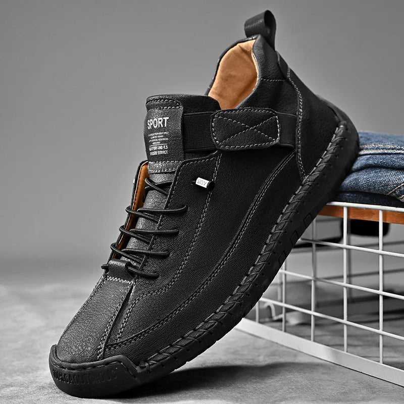 Herren Leder-Sneaker mit Handnähten