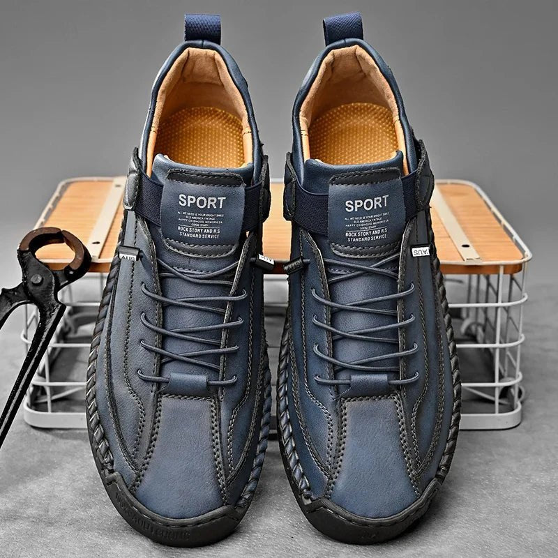 Herren Leder-Sneaker mit Handnähten
