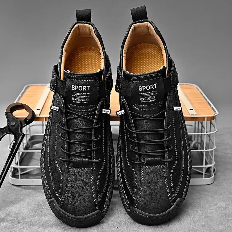 Herren Leder-Sneaker mit Handnähten