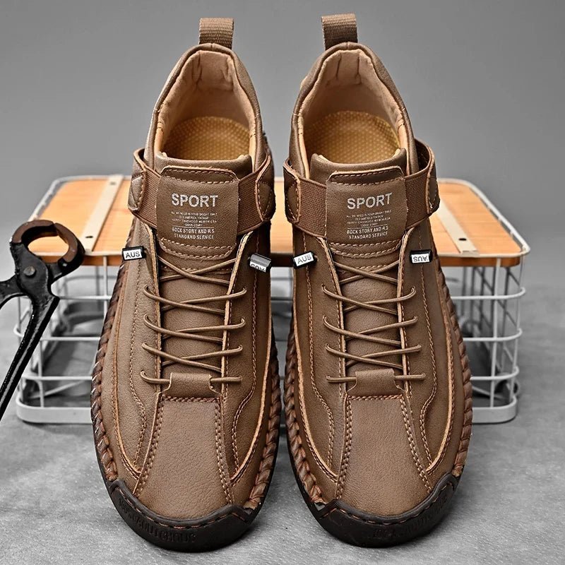 Herren Leder-Sneaker mit Handnähten