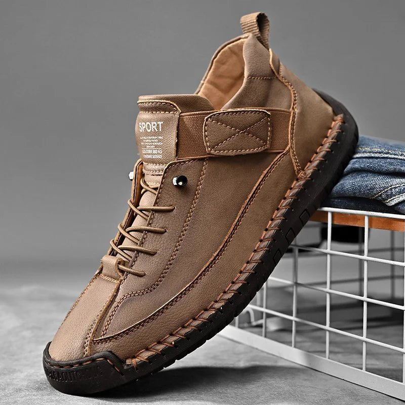 Herren Leder-Sneaker mit Handnähten