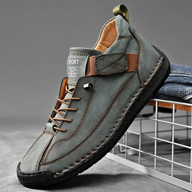 Herren Leder-Sneaker mit Handnähten