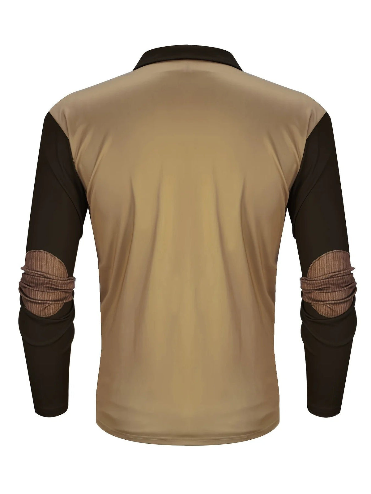 Herren Lässiger Polopullover mit Cord-Patches