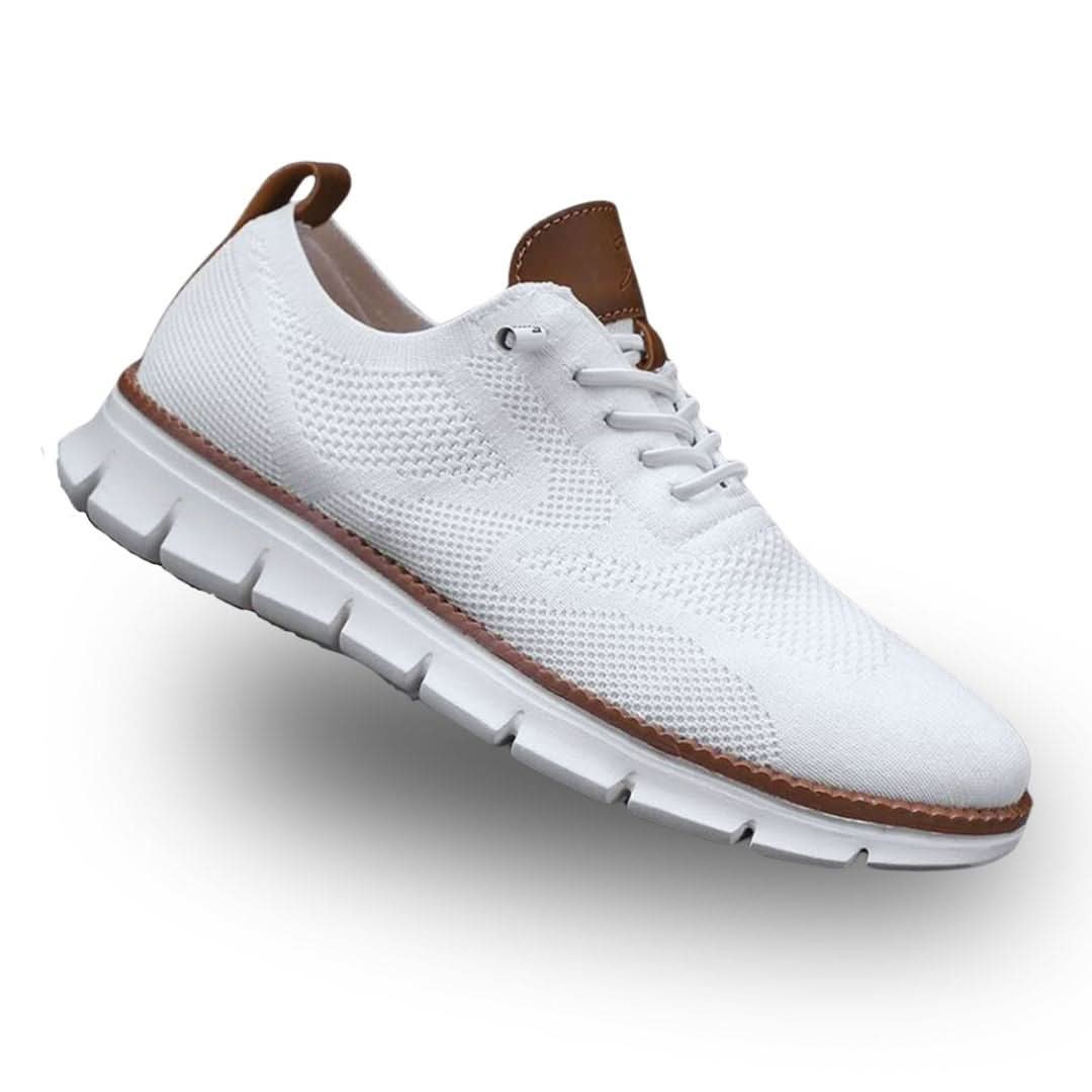 Herren Strick-Sneaker mit Lederoptik-Ferse