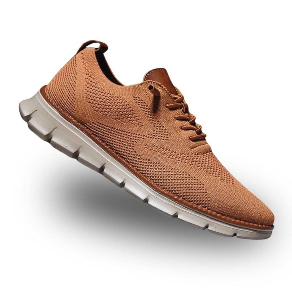 Herren Strick-Sneaker mit Lederoptik-Ferse