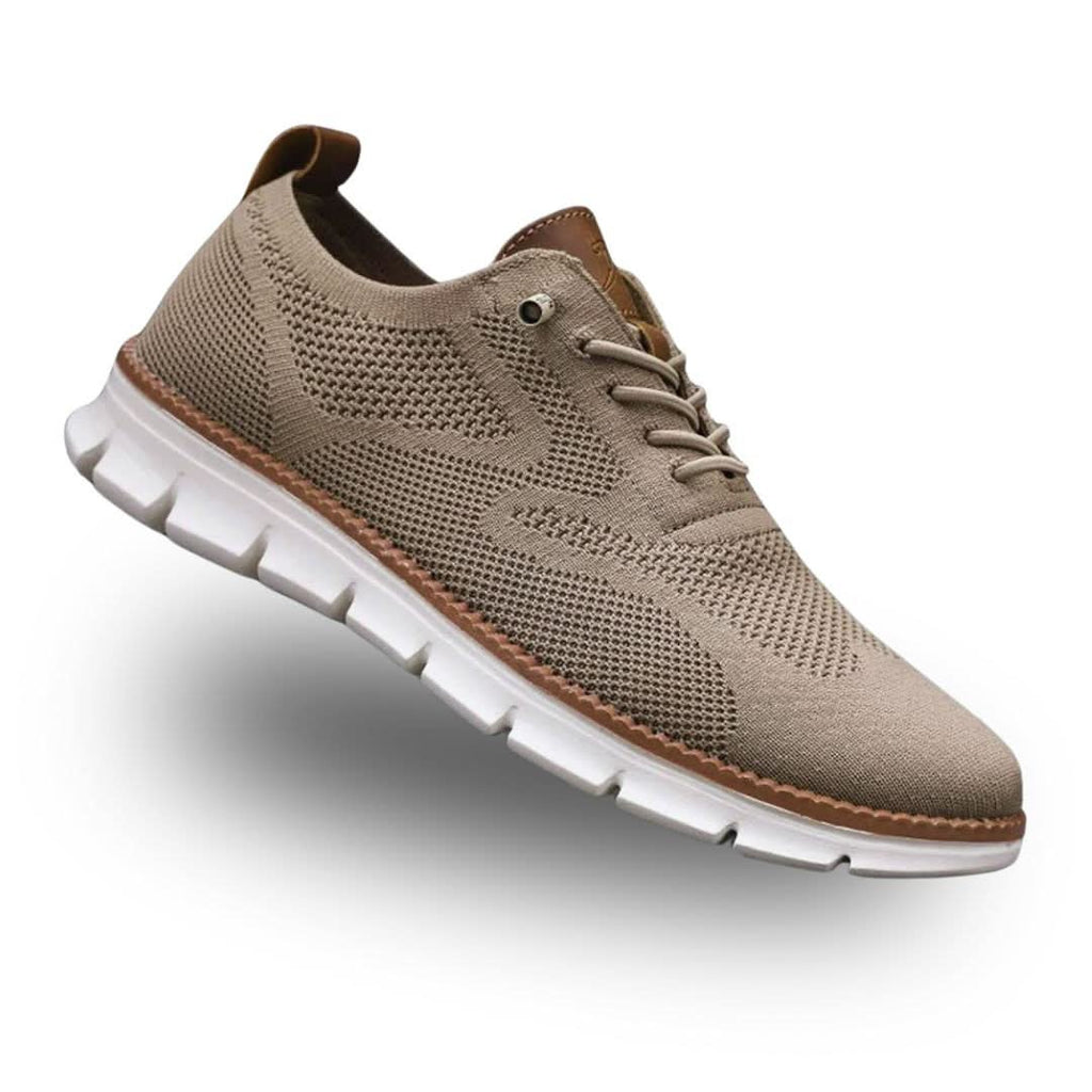 Herren Strick-Sneaker mit Lederoptik-Ferse