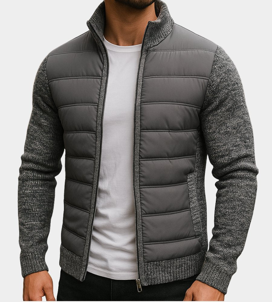 Herren Sportliche Steppjacke mit Strickärmeln