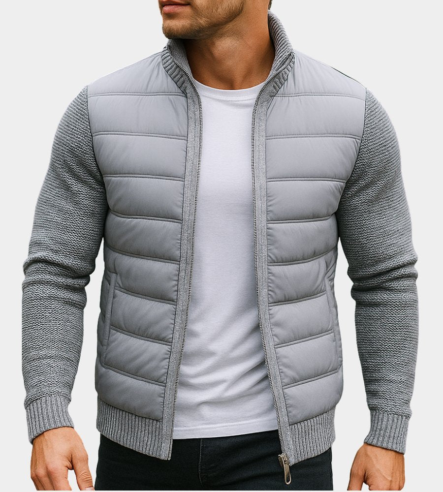 Herren Sportliche Steppjacke mit Strickärmeln