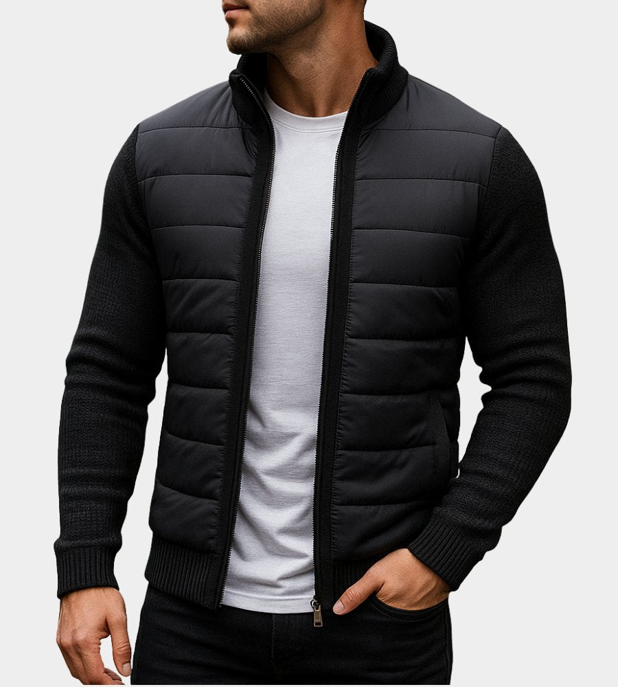 Herren Sportliche Steppjacke mit Strickärmeln