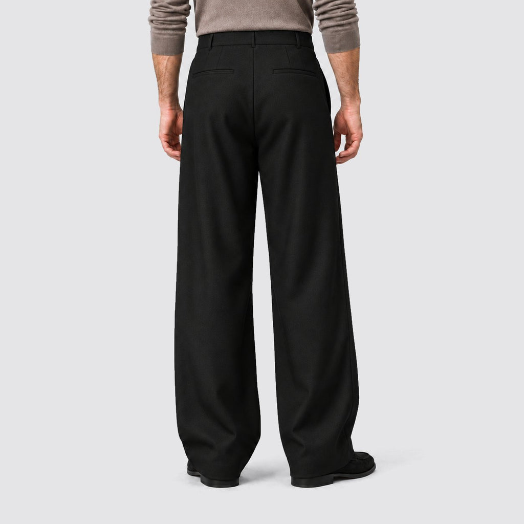 Herren Bundfaltenhose mit weitem Beinschnitt