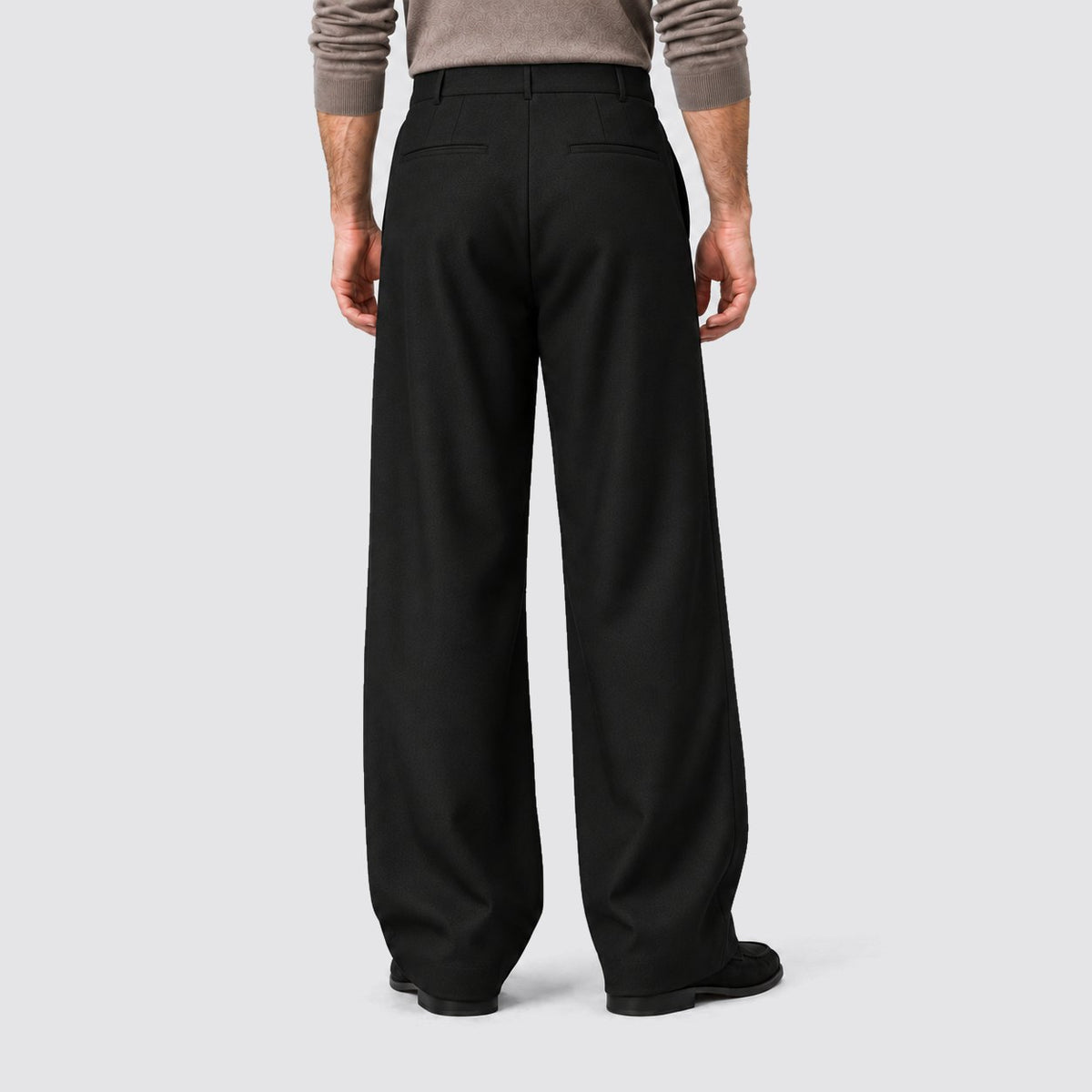 Herren Bundfaltenhose mit weitem Beinschnitt