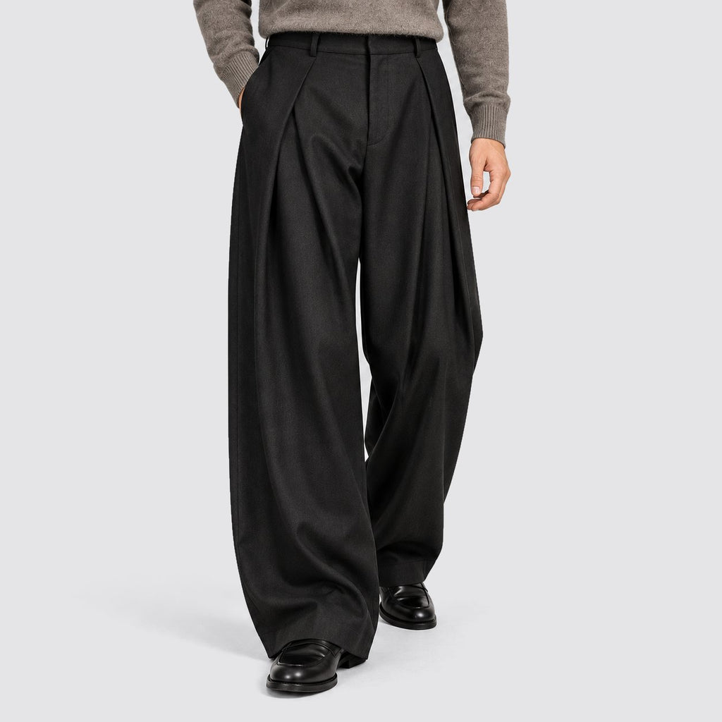 Herren Bundfaltenhose mit Hoher Taille
