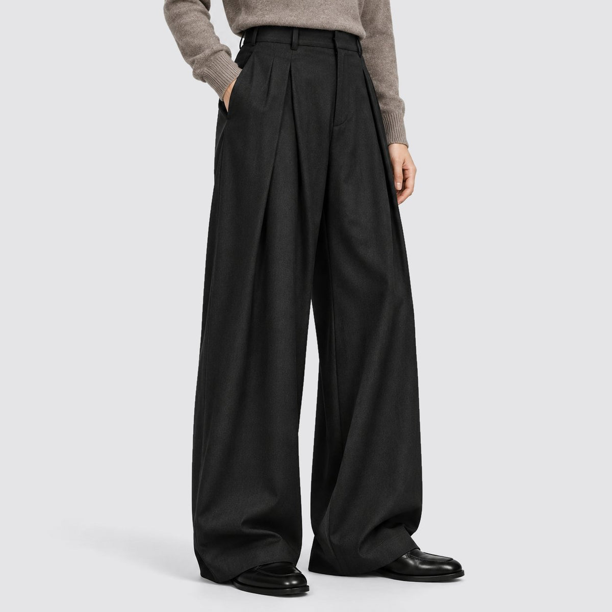 Herren Bundfaltenhose mit Hoher Taille