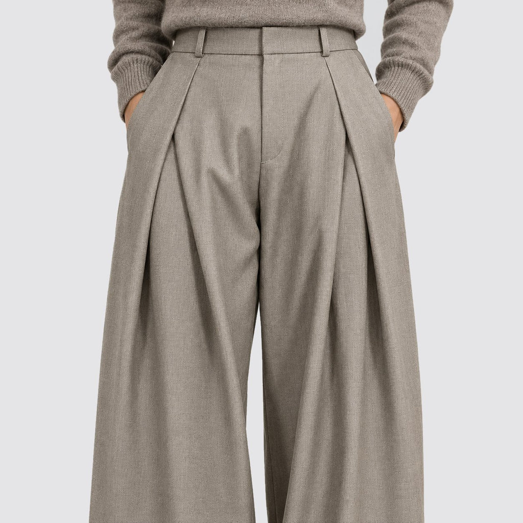 Herren Bundfaltenhose mit Hoher Taille