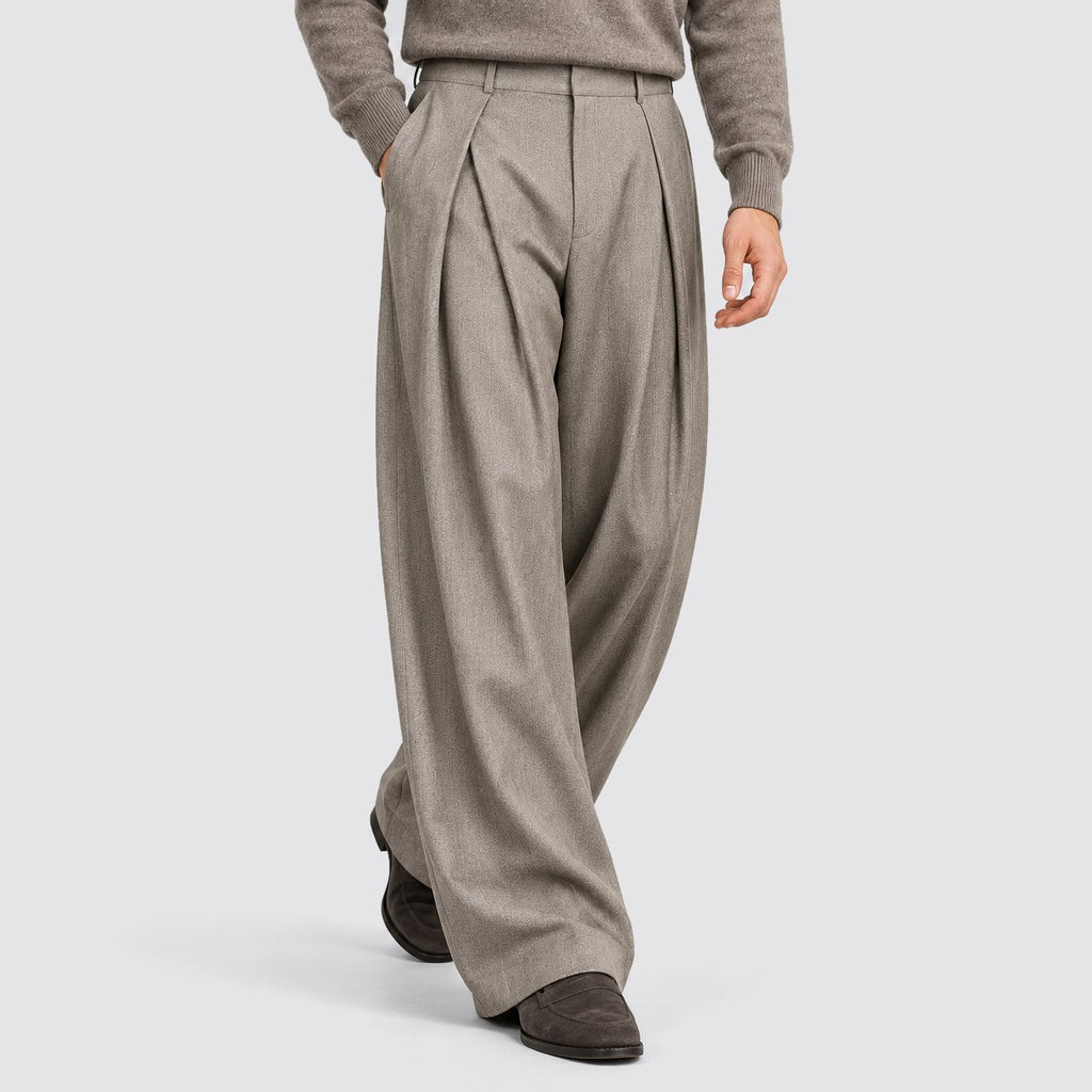 Herren Bundfaltenhose mit Hoher Taille