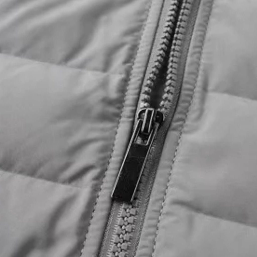Herren Daunenjacke mit Kapuze und Sweat-Ärmeln
