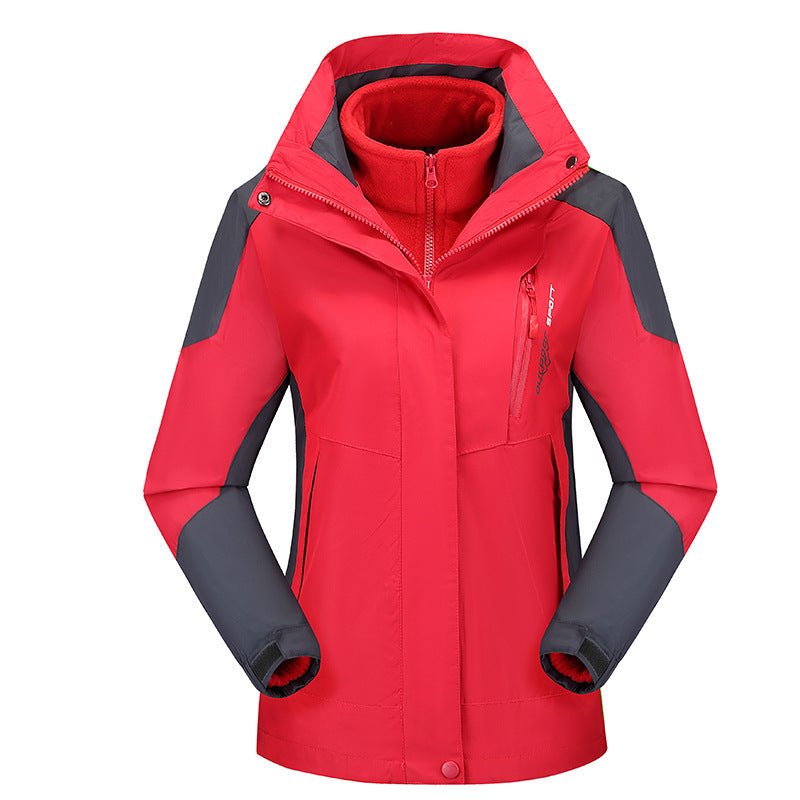 Damen Skijacke mit abnehmbarer Fleece-Innenjacke