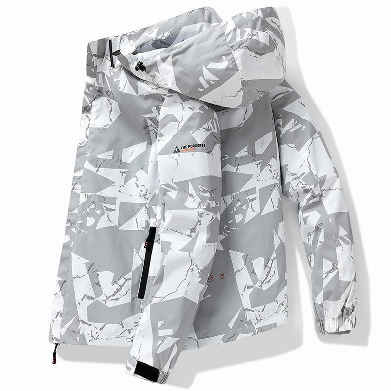 Herren Sportliche Skijacke mit Kapuze