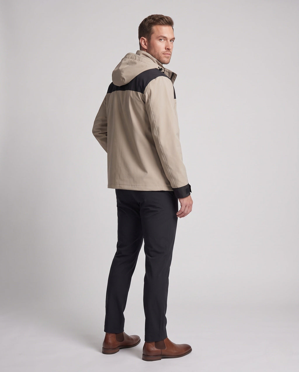 Herren Wasserdichte Skijacke mit Mountain-Print