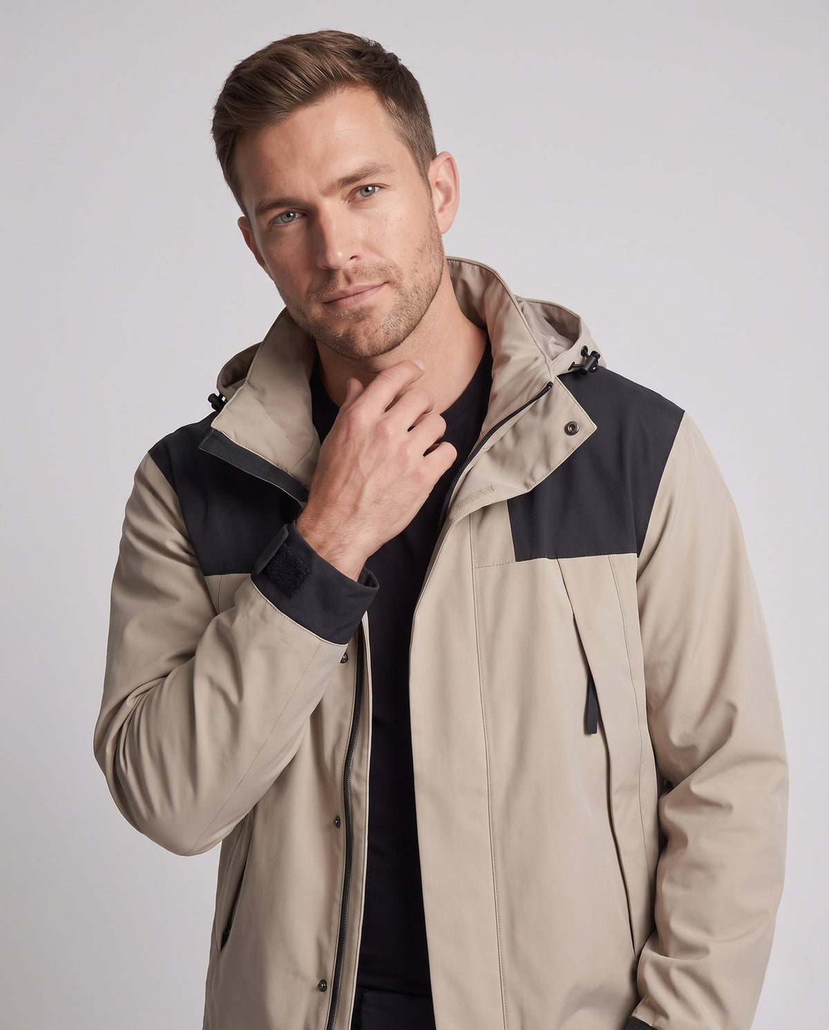Herren Wasserdichte Skijacke mit Mountain-Print